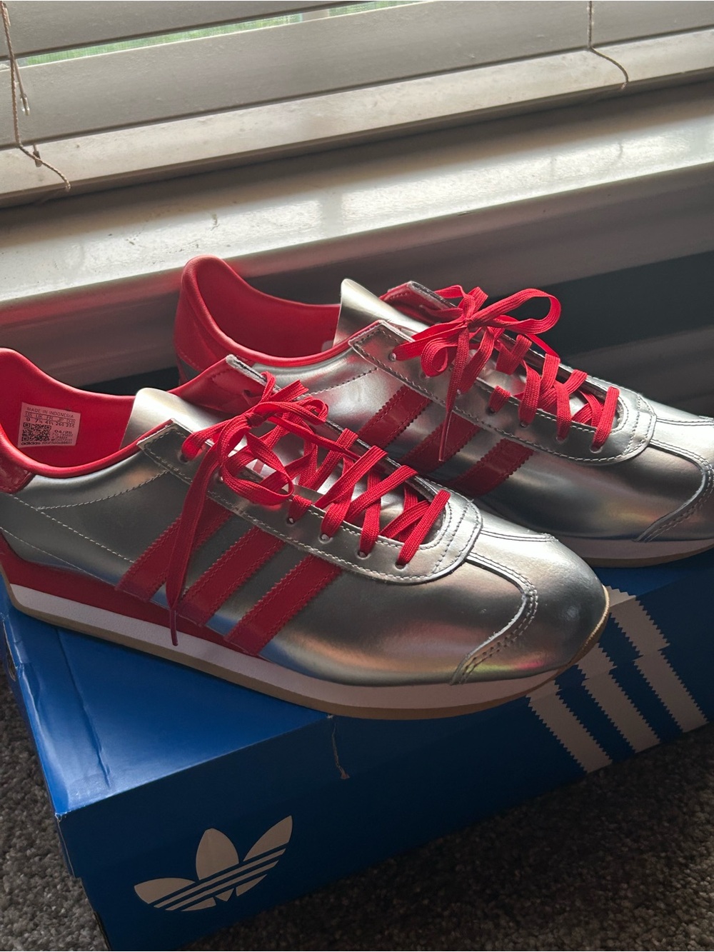 adidas ladies Sneakers with Red Accents